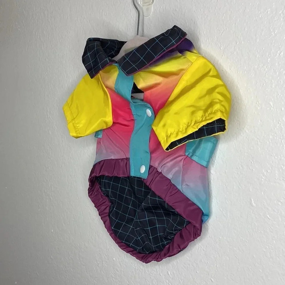 Posh Paws Hawaiian Multi Color Collard Shirt Dog Attire - Picture 2 of 9